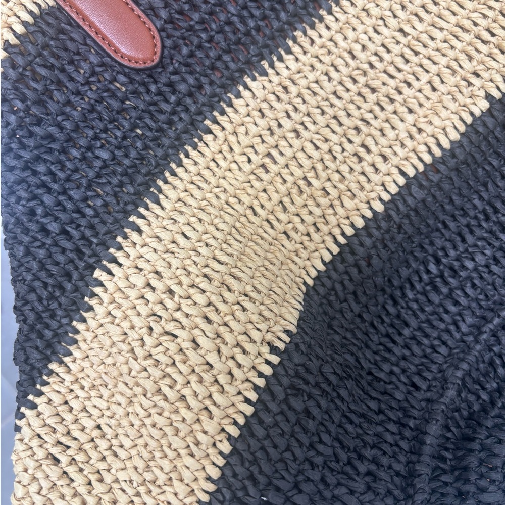 Ralph Lauren Black and Tan Shoulder Bag